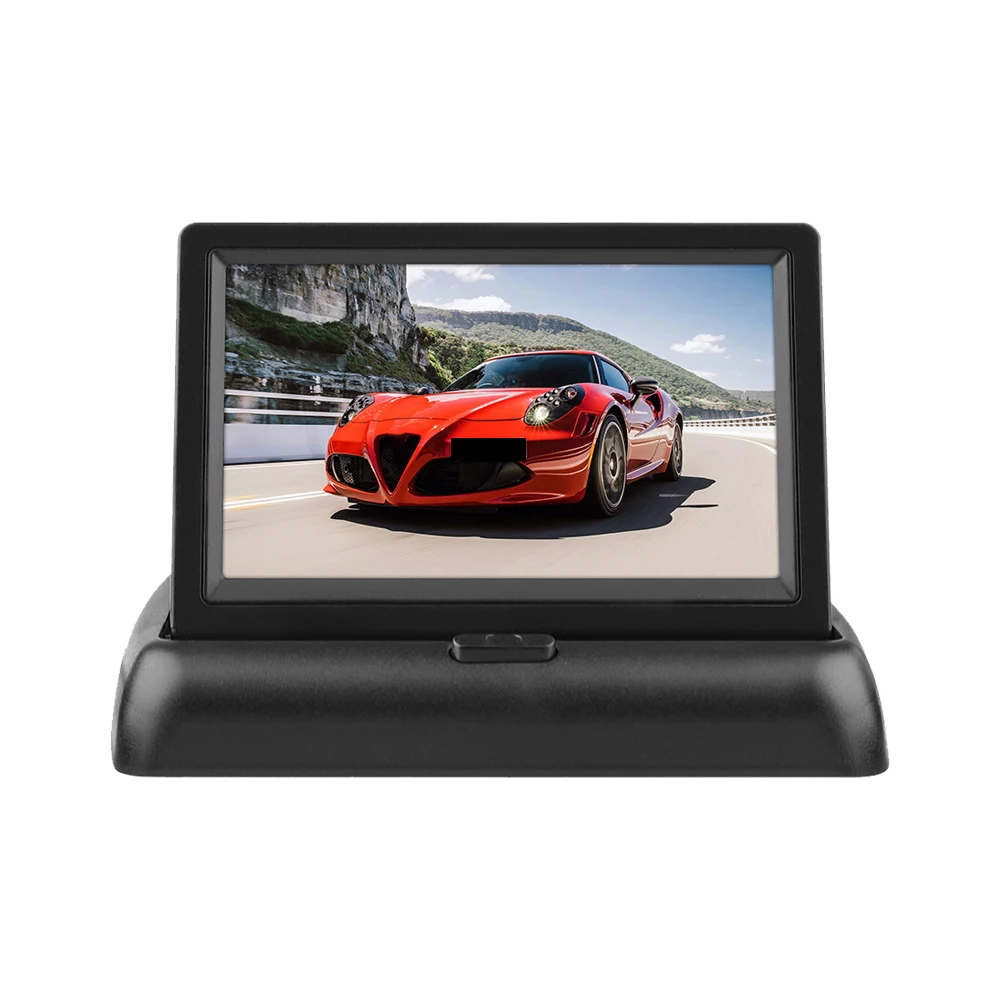 

4.3 Inch Car Foldable Monitor LCD Screen Dash Stand 12-24V Input Universal for Truck Auto for Backup