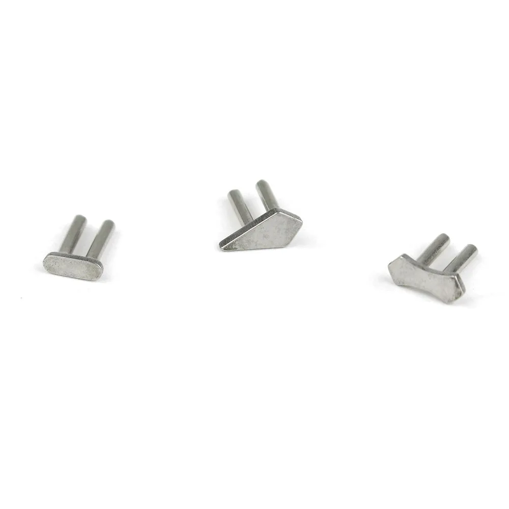 100pcs Eyeglasses Hinge Fix Screw Metal Double Pin Rivet Length