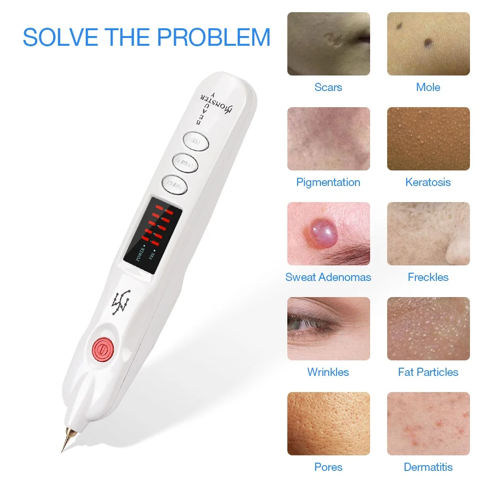 Profesional Laser Plasma Pen Skin Care Beauty Tool Eyelid Wrinkle Black Dot Pore Skin Tag Blackhead Remover Warts Tattoo removal