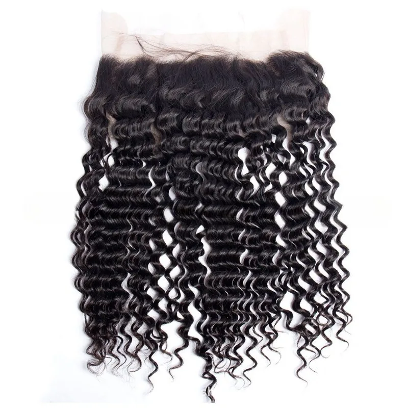 360 Lace Frontal Closure Deep Wave Human Hair Brazilian Remy Hair Soft and Silky For Women Deep Wave 360 Lace Closure