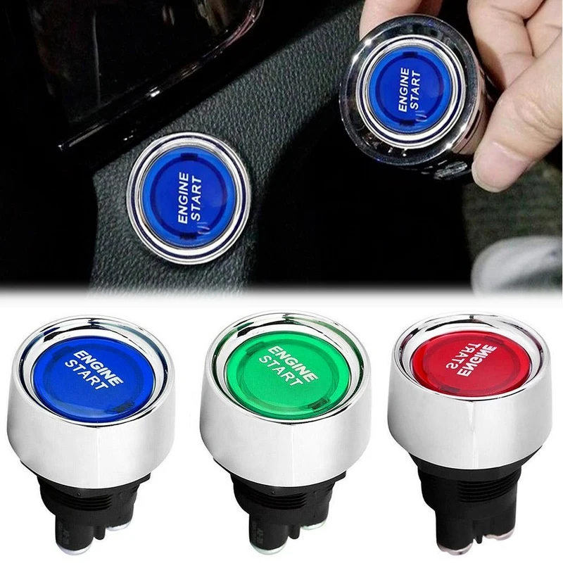 

Car Engine Start Switch Universal Auto Keyless Modified Night LED Indicator Light Button Starter Ignition Switches Accessories