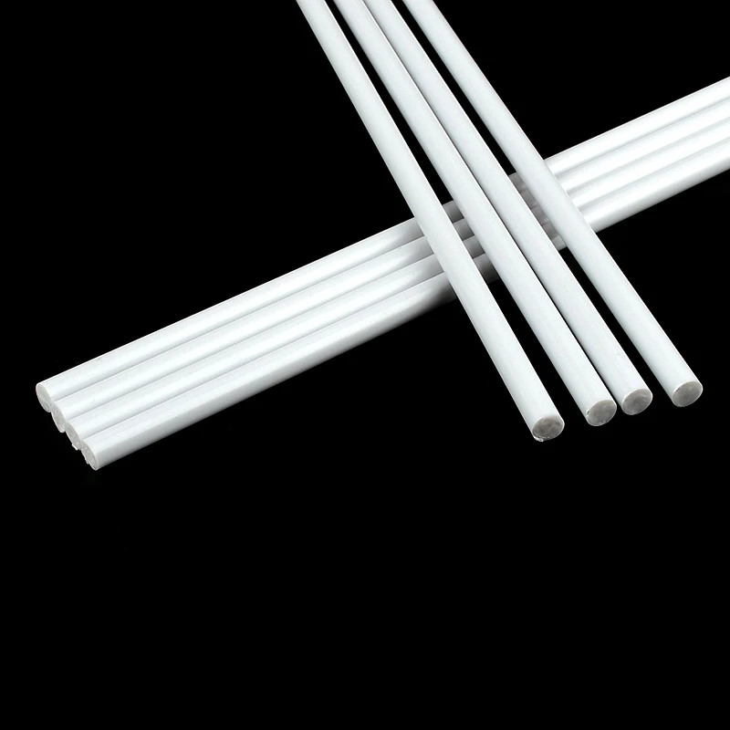 ABS Solid Round Bar 5~20PCS Diameter 1/1.5/2/3/4/5/6/8/10mm DIY Handmade Sand Table Material Model Building Plastic Solid Round