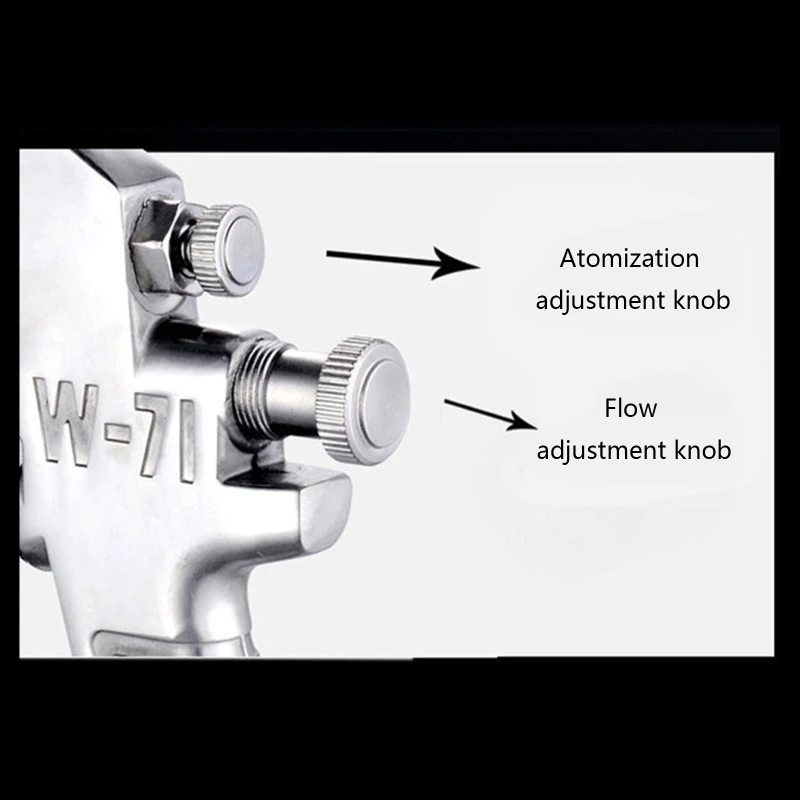 Pneumatic Tool Spray Gun with Cup 1.5 mm Nozzle Wall Painting W-71 Spray Gun Set Automotive Paint