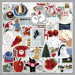 50PCS Aesthetic Korean Cream Stickers (50PCS)