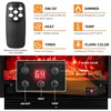 Electric Fireplace Insert, Wall Recessed/Mounted, Freestanding Fireplace with Remote Control, 3 Color Adjustable Flames, 3