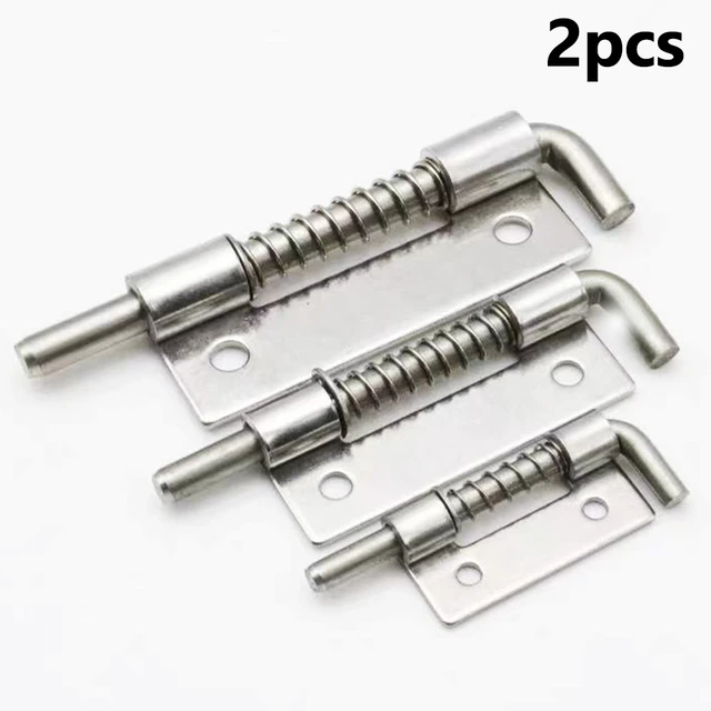 2PCS Spring Loaded Latch Pin 304 Stainless Steel Silver Window