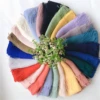 Écharpe en lin de couleur unie pour femmes, turban hijab