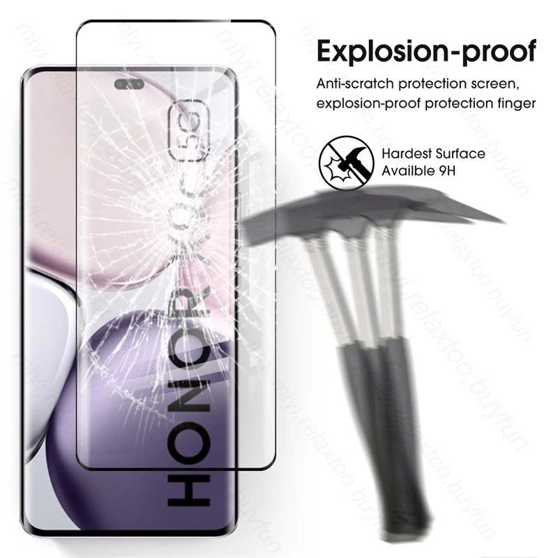 Premium 4-in-1 Curved Glass Case with Camera Lens Protection
