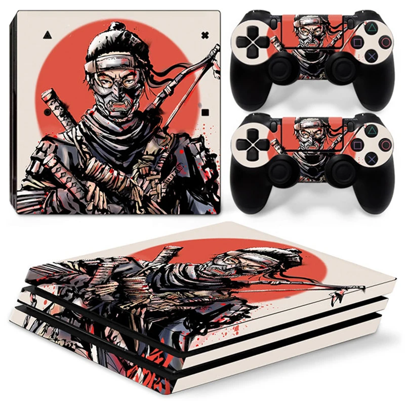 Ghost Of Tsushima Game Ps4 Pro Slim Skin Sticker Decalcomania Cover Per Console Ps4 E 2 Controller Ps4 Pro Skin