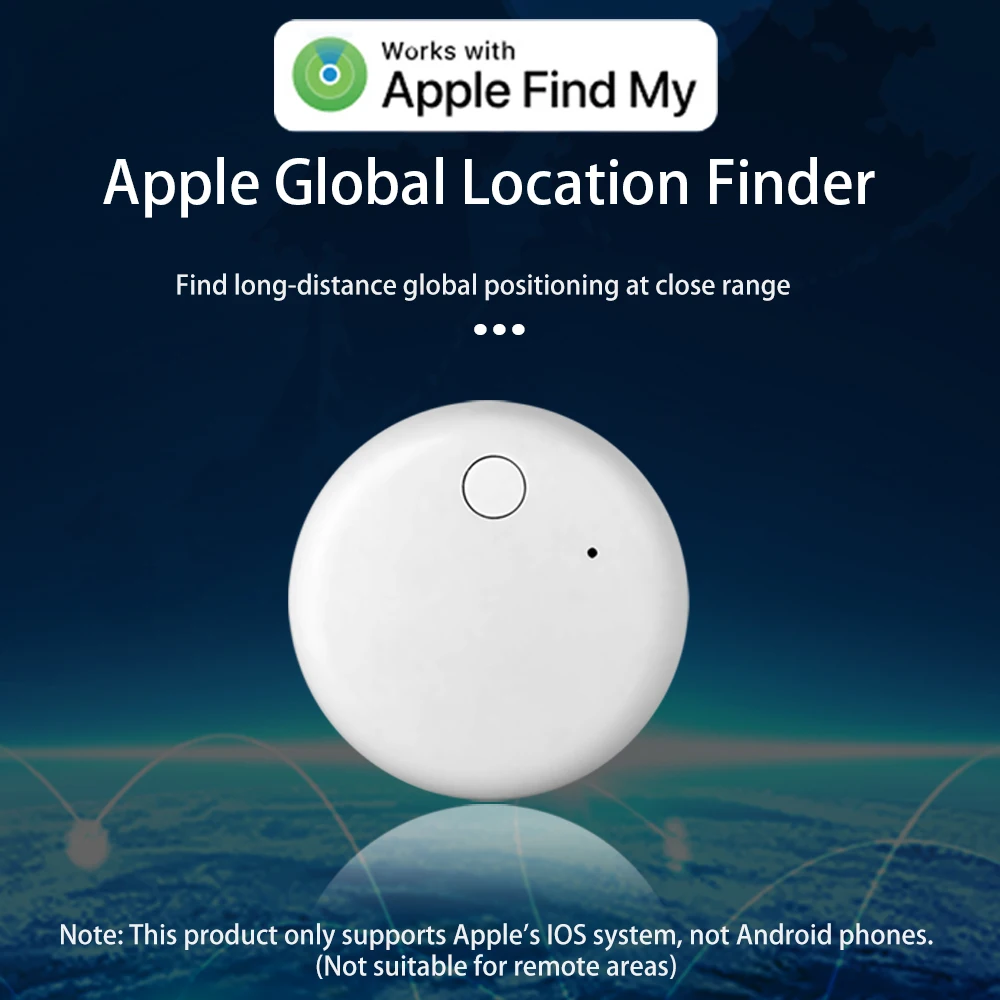 Smart Global Locator Mini GPS Tracker For Apple Find Pets Kids Key Wallet Car Luggage Anti-lost Finder Locator Alarm For IOS