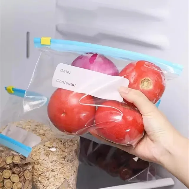 Sac de scellage alimentaire réutilisable, 60/10 pièces, sacs de rangement debout pour congélateur, conteneurs étanches à fermeture éclair, pochette de rangement fraîche, sac à fermeture éclair 3