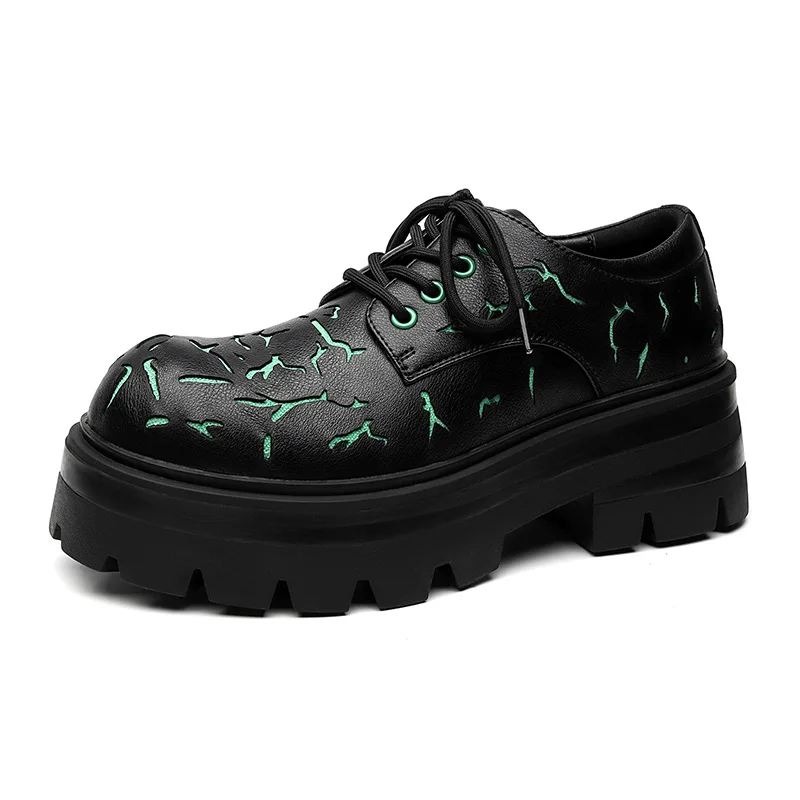 

Luxury Retro Italian Style Oxford Shoes For Male Split Leather Wedding Shoes Fashion Black Office Business Men Driving Flats