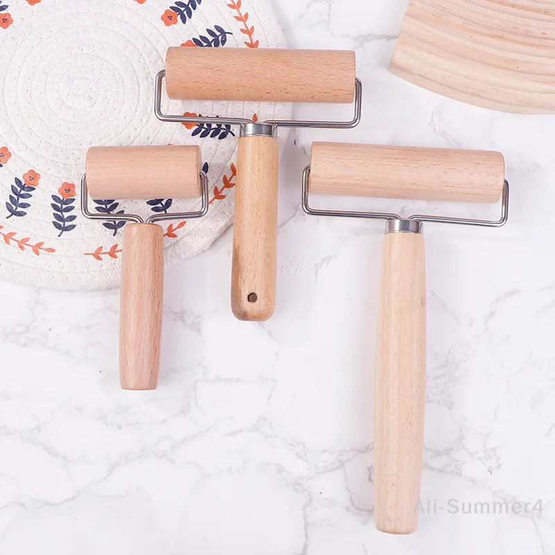 Rolling Pin 1Pc Small T Shape Wooden Dough Manual Roller Durable Pizza Baker Roller Kitchen Baking Crush Nuts Crackers Utensils