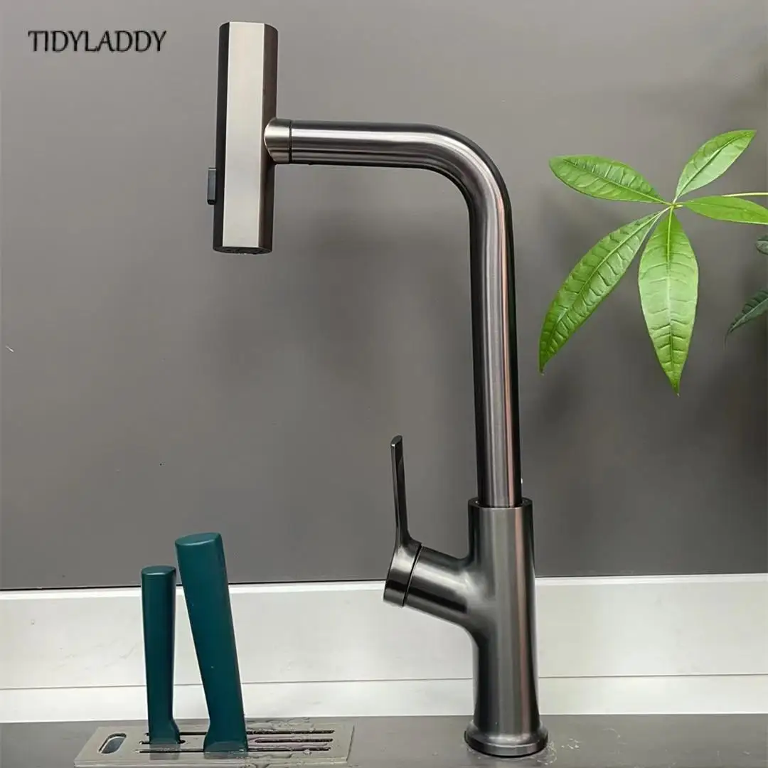 Waterfall Kitchen Faucets Pull Out Kitchen Sink Water Tap Rotation Tap Kitchen Novel Kitchen Accessorie