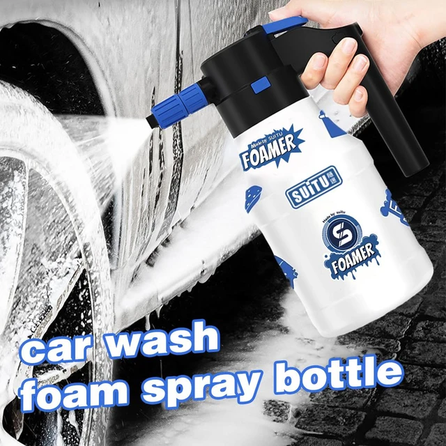 Car Wash Foam Spray Bottle Electric Foam Sprayer 1.5L Foam Generator Car  Wash 2600mAh Lithium Battery Foam Lance 1h Endurance