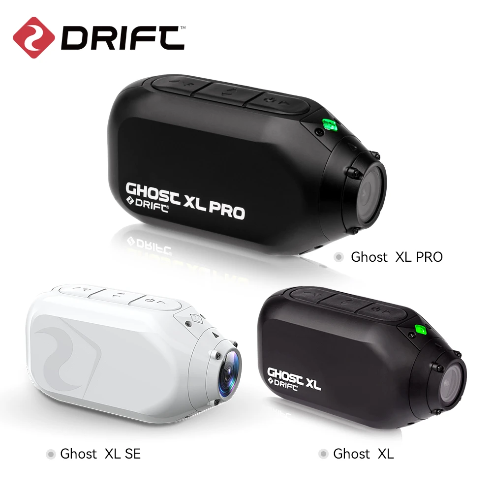 Drift Ghost XL/XL Pro 4K Action Camera Image Stabilization Waterproof, Rotatable Lens, Dashcam