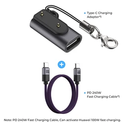 Universal USB - C Smartwatch Charging Cable Adapter (Gray Set)