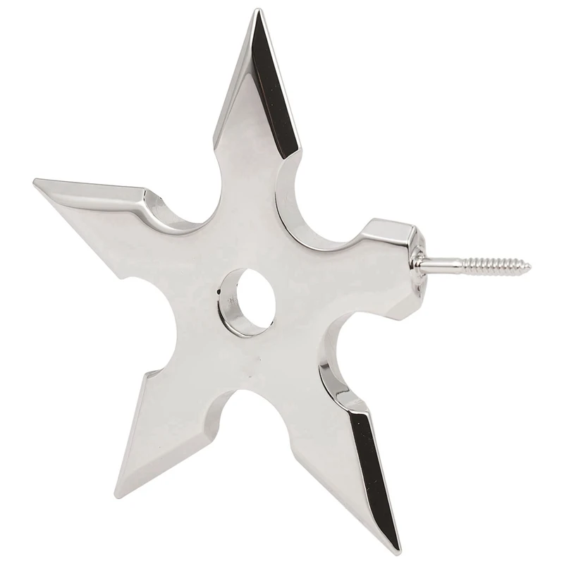 

HOT SALE 4X Coat Hooks Ninja Star Shape Stainless Steel Creative Wall Door Hook Clothes Hats Hanger Holder Home Decoration