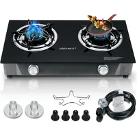 Propane Stove 2 Burner Propane Gas Stove Auto Ignition Portable Gas Stove 26000 BTU Propane Burners LPG with CSA Hose 1