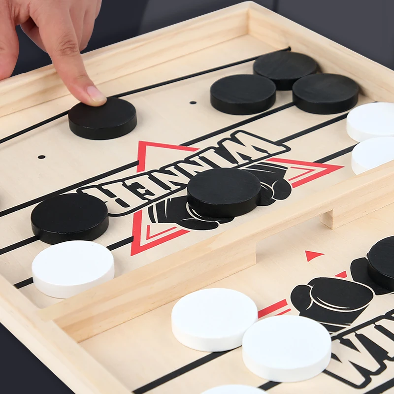 Wooden bouncing chess tabletop two player battle luxury parent-child interactive toy children's puzzle wooden tabletop game 6