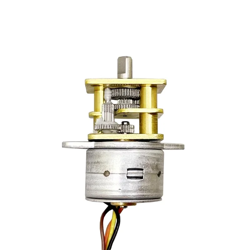 DC 5V 15BY Mini 15MM Gear Stepper Motor 2-Phase 4-Wire Full Metal Gearbox Stepping Motor 18 Degree DIY Robot Monitor