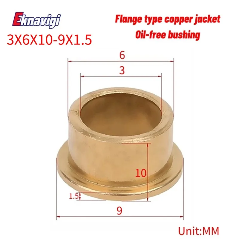 5 Stück Pulvermetallurgie-Öllager mit 3 mm Innendurchmesser und Stufenflansch, Flanschbuchse, Flanschkupferhülse – Detail 5