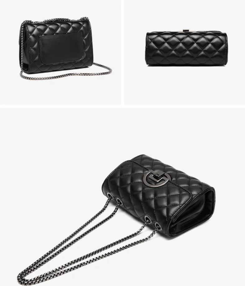 Lingge ricamato filo da donna 2024 nuova moda alla moda catena spalla singola tracolla Internet borsa quadrata piccola rossa_voghion.com