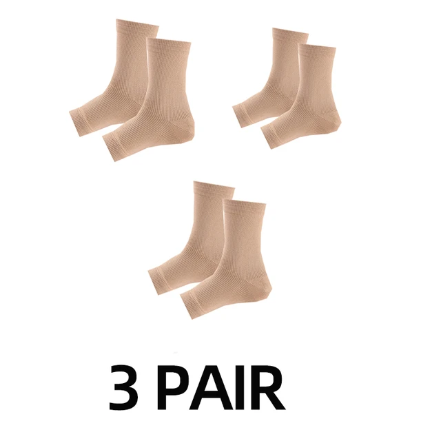 Men Women Sports Socks Foot Angel Anti Fatigue Outerdoor Compression Breatheable Foot Sleeve Support Socks Brace Sock 3 pair