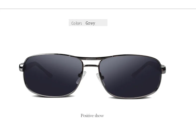 Polarised Pilot Sunglasses For Men Rectangle Metal Uv400 Shades_voghion.com