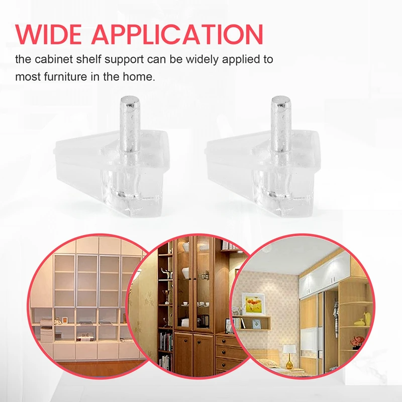 3 Mm Shelf Pins Clear Support Pegs Cabinet Shelf Pegs Clips Support Holder for Kitchen Furniture shelf bracket folding shelf bracket shelf support