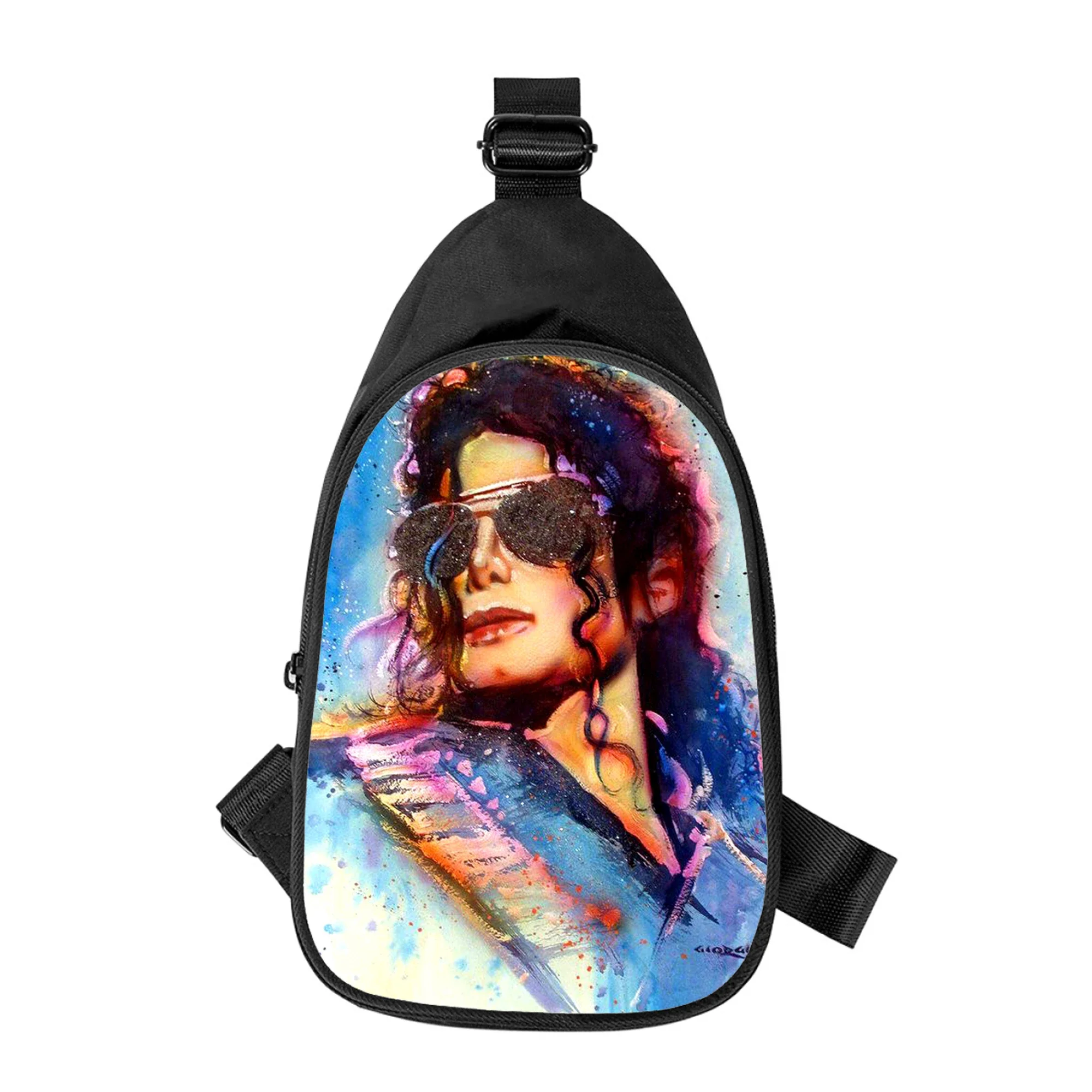 Michael Jackson 3d Print Nieuwe Mannen Cross Borst Tas Diagonaal Vrouwen Schoudertas Echtgenoot School Taille Pack Mannelijk Borstpakket