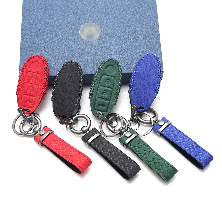 

Car Key Key Box Zipper Pocket Key Holder Remote Control Protector Cover for Nissan 3-button