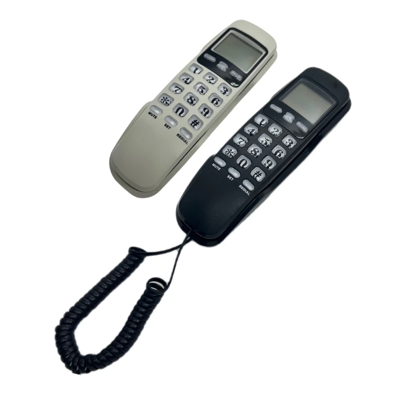 

Landline Telephone Corded Phone Wall Mountable Telephone Mini Size Landline Phone Small Line Powered Telephone for Hotel