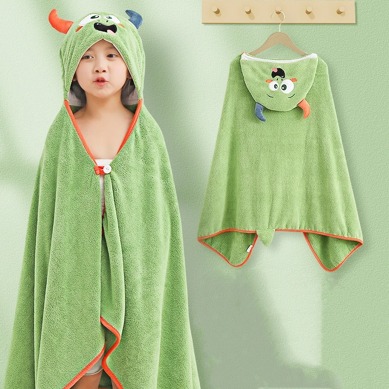 

Cartoon Child Kid Hooded Cloak Baby Bath Towel Infant Soft Bathrob Cotton Boy Girl Beach Robe Dinosaur Cape Newborn Wrap Blanket