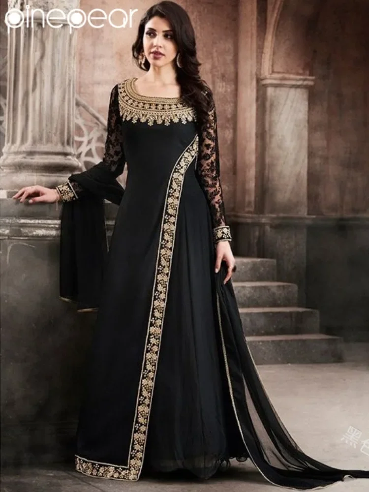 PinePear 2025 جديد إمرأة فاخر جلابيه عباية دبي ترك...