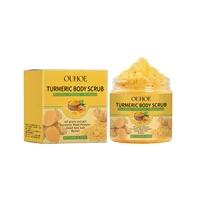 Turmeric Body Scrub for Women Men Lightening Exfoliate Remove Dead Skin Pore Cleansing Dark Inner Moisturising Smooth Skin Care 2