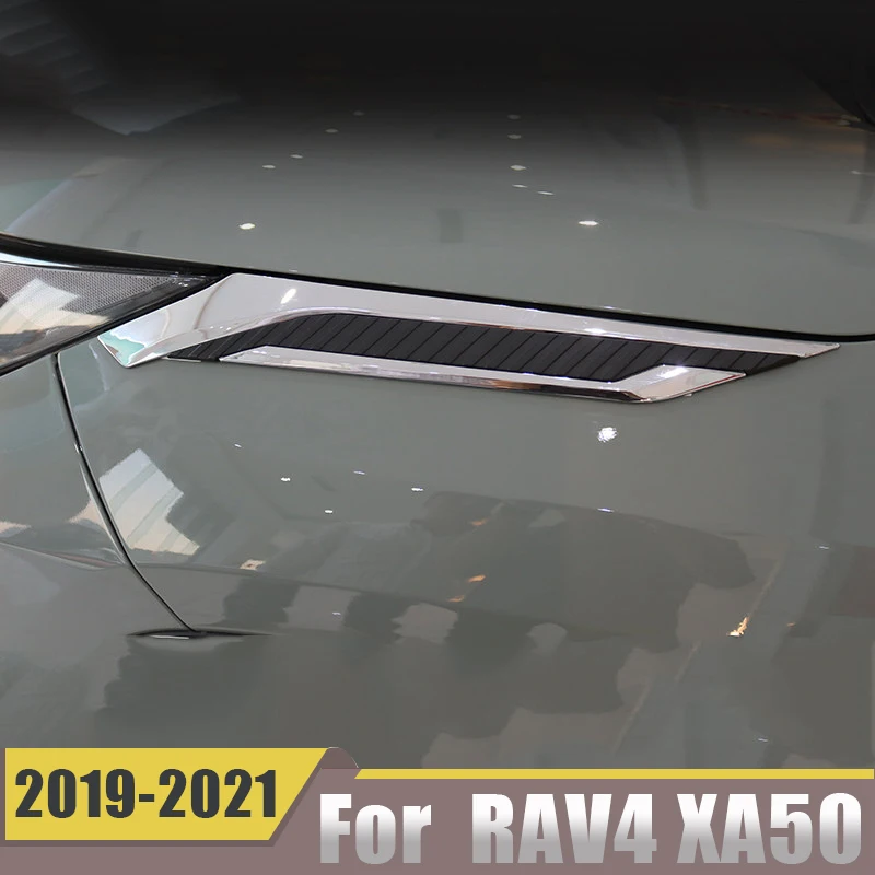 

ABS Car Leaf Board Decoration on Shark Gills Trim Sticker For Toyota RAV4 RAV 4 2019 2020 2021 2022 XA50 Body Kit Accessories