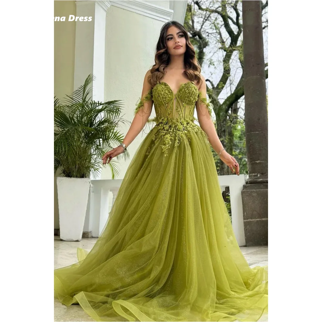 Lena Off-shoulder Evening Dresses Woman Elegant Dresses for Special Event Line A Luxury Women Evening Dress Custom Made Prom 1