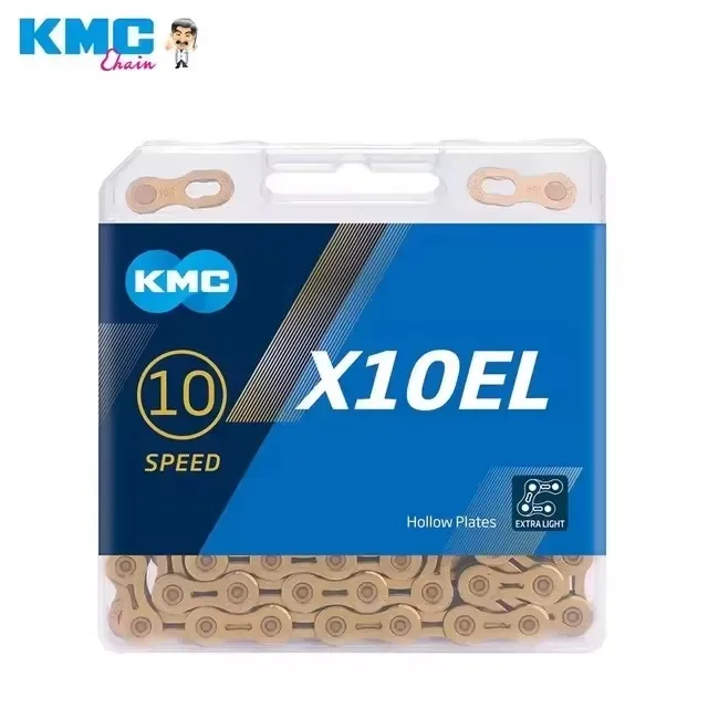 KMC X10EL/X11EL 10 11Speed Bike Chain 116/118L Hollow Plates Golden Silvery Color Chain Mountain Road Bike Original Cycling Part bicycle chain,bicycle chains