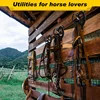 Black Metal Saddle Racks with Hooks, Pipes & Screws - Durable Horse Nail Storage and Neck Hanging Brackets for Bar 6