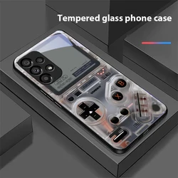 Deluxe Black Tempered Glass Hard Shell Gaming Console Phone Case - Samsung S10 4G (BLH - BLH25011713)