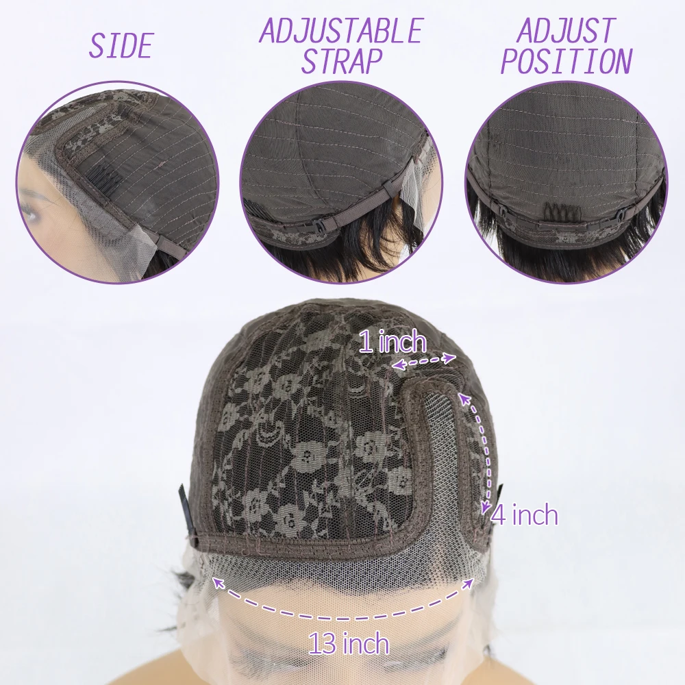 Pixie Cut Wig Water Wave Human Hair Lace Frontal for Women human hair lace frontal