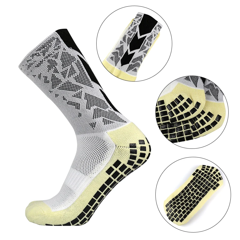 Breathable Outdoor Sports New Sweat-Wicking Soccer Socks Camo Competition Training Non slip Silicone Football Socks