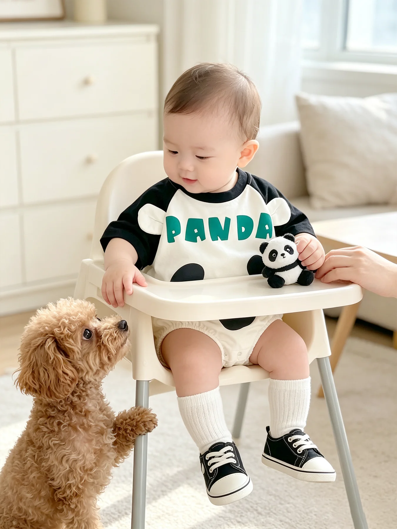 TtkaaBaby 100% 면 3D 프린트 흑백 귀엽고 부드러운 팬더 반팔 원지? 남자아이들을 위한 어린이날 선물