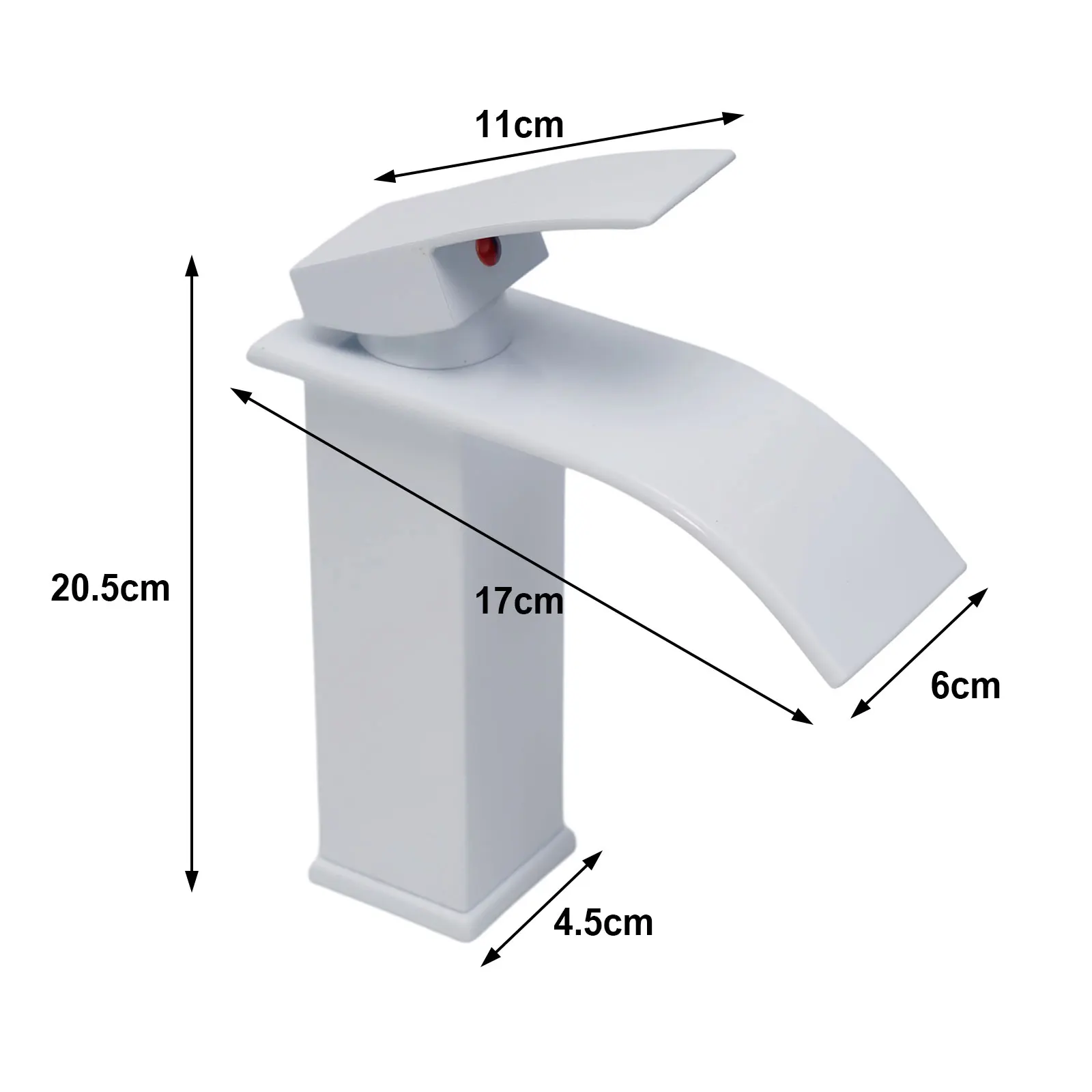 

Bathroom Basin Faucet Waterfall Deck Mounted Cold Hot Water Mixer Tap Sink Faucet Stainless Steel Single Handle Basin Faucet