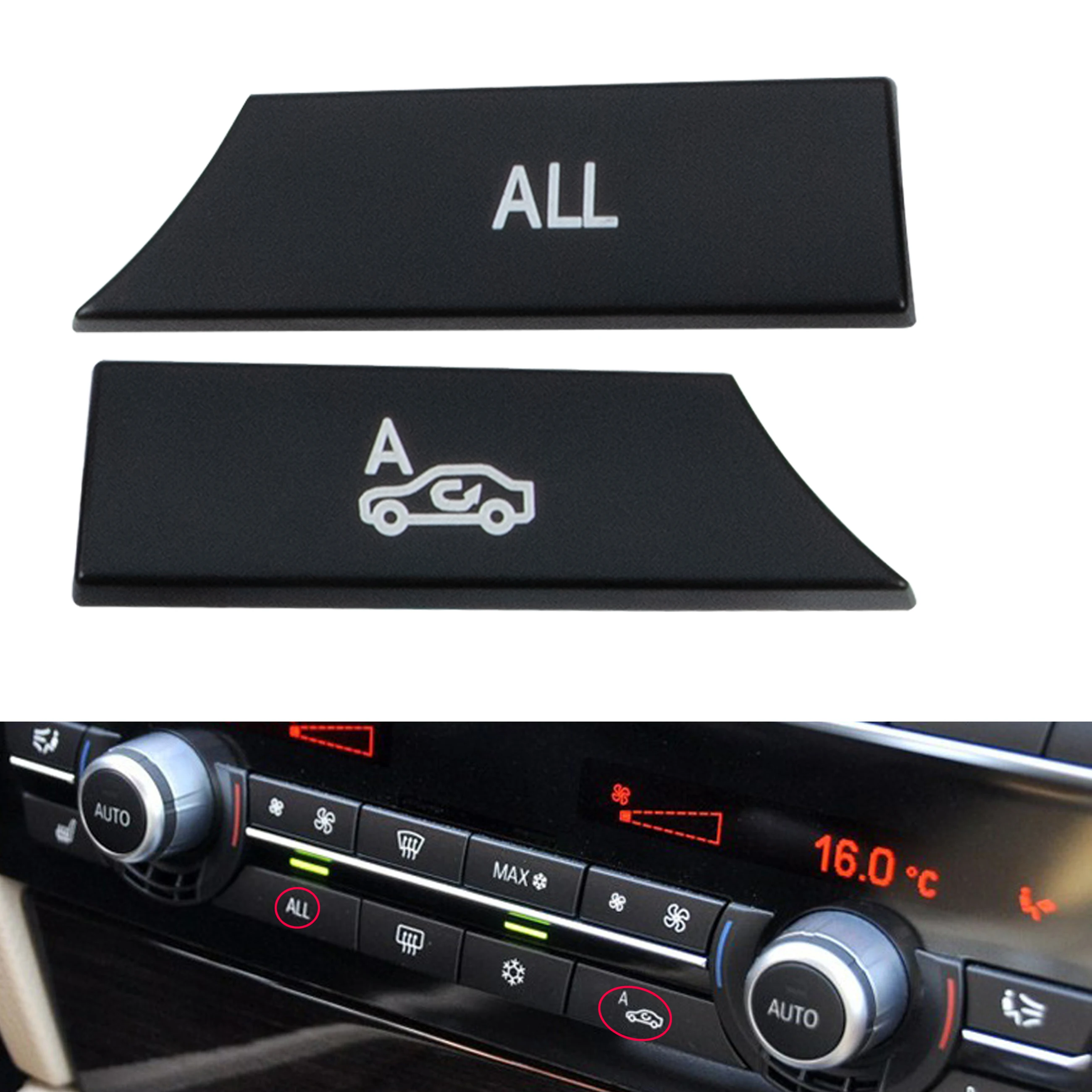 12Pcs Accessori Interni Per Auto Tappi Chiave A Pulsante Interruttore Riscaldatore Ac Sostituzione 61319313923 Per Bmw 5 6 7 F10 F01 F12