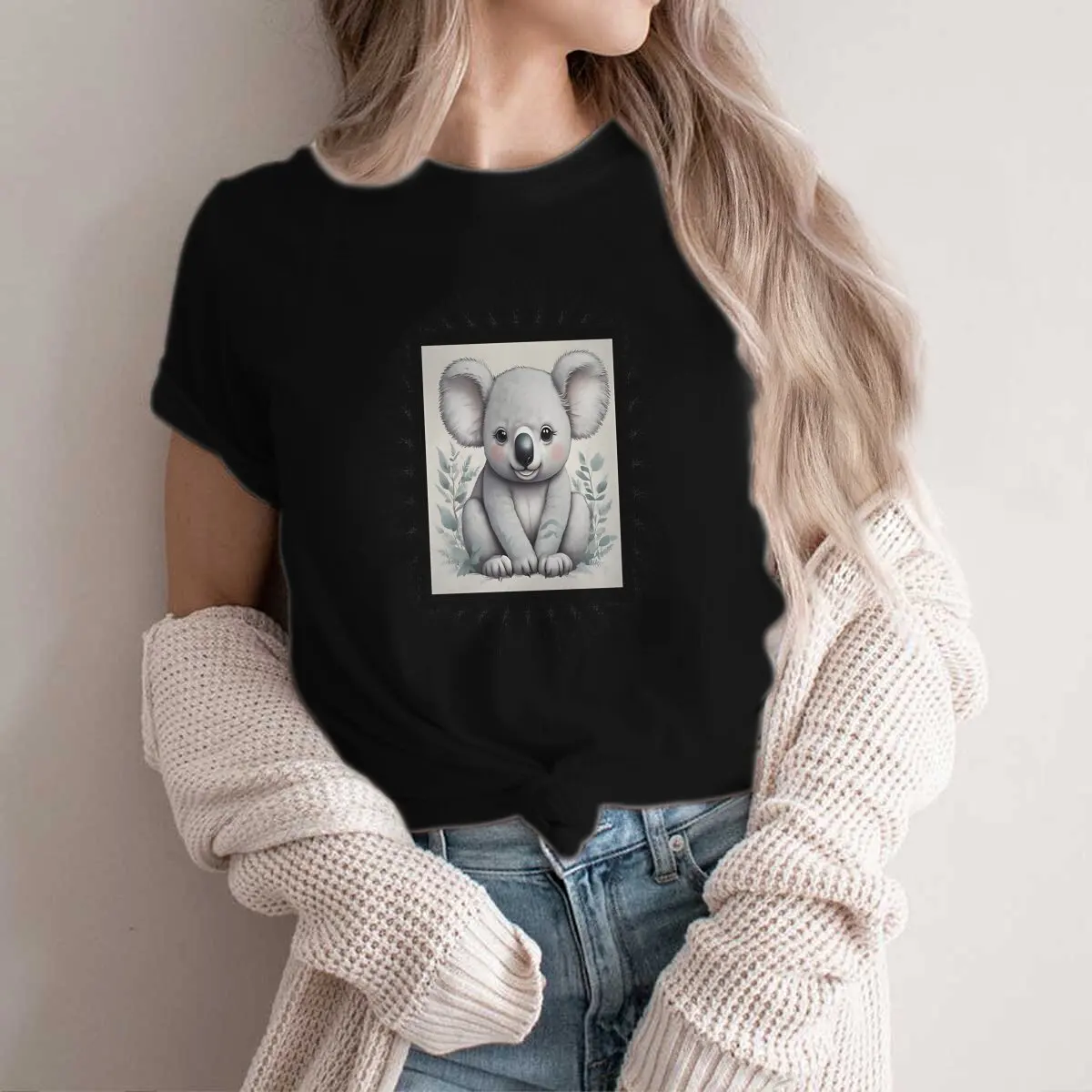 

Australian Koala Newest TShirt for Men Cute Baby Round Neck Polyester T Shirt Distinctive Birthday Gifts Streetwear