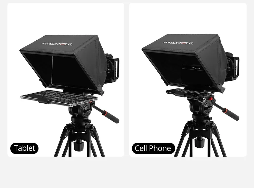 T14 Big Screen Teleprompter Professional Interview Foldable Camera Teleprompter,