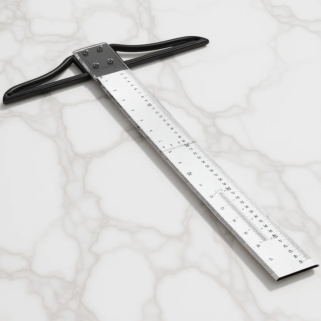 סרגל 18 אינץ 'כלי ציור שקוף עבור אדריכלות הנדסה עץ מדידה מרובת תכליתיות מקבילות