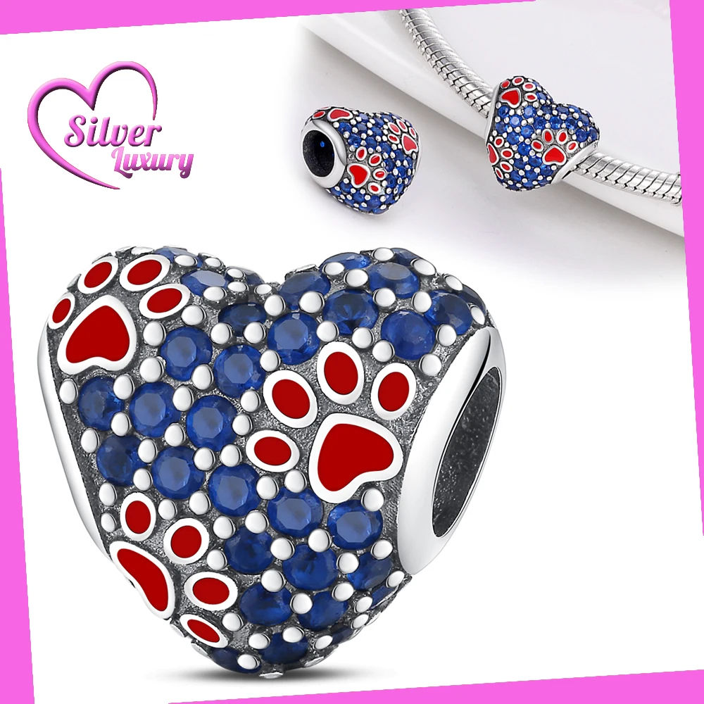 

925 Silver Dream Catching Net Heart Shaped Cute Claw Beads Fit Pandora Charms Silver 925 Original Bracelet for Jewelry Making
